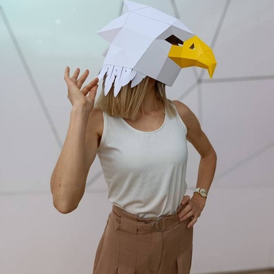 Eagle Mask, Falcon Mask DIY Paper Mask, Printable Template, Papercraft ...