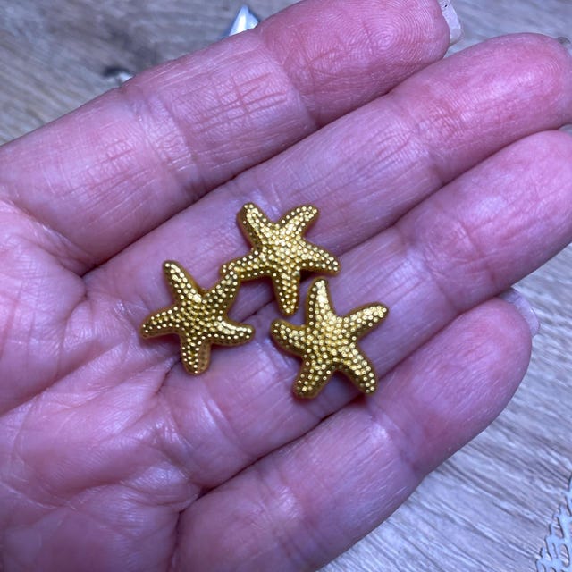 ブレスレット SCUDO viridian Sea Star Beads SDN.24F19 2 Starfish Spacer Beads 14mm Wholesale Gold Plated Ocean