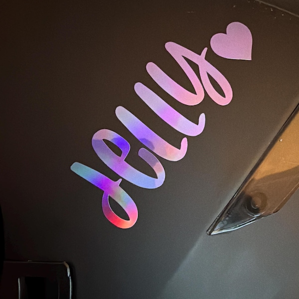 Custom Text Vinyl Decal - Vinyl Name Decal for Laptop Stickers ...