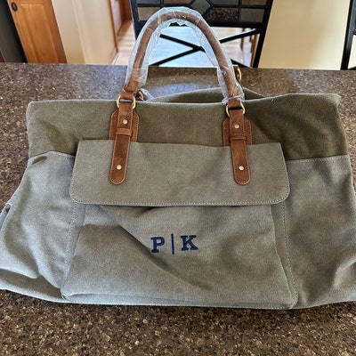 Personalized Weekender Bag Canvas Travel Bag Groomsman - Etsy