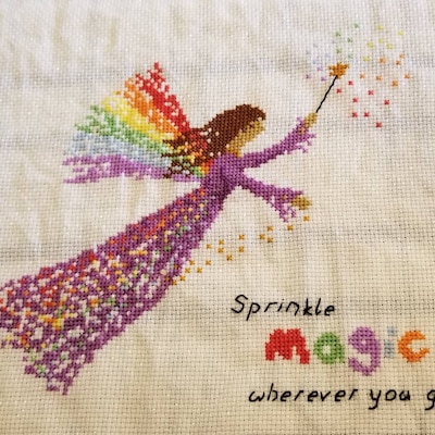 Rainbow Fairy Cross Stitch Pattern, Printable Magic Counted Cross ...