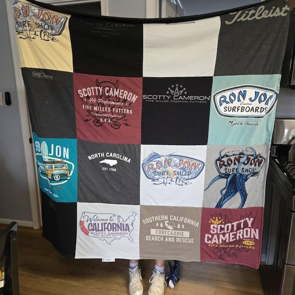 Memorystitch T-shirt Quilt, Custom Quilt, Memory Quilt, T-shirt Blanket ...