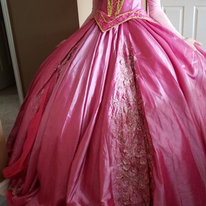 ピンクのオーロラ姫大人用コスチューム、ディズニーコスプレ