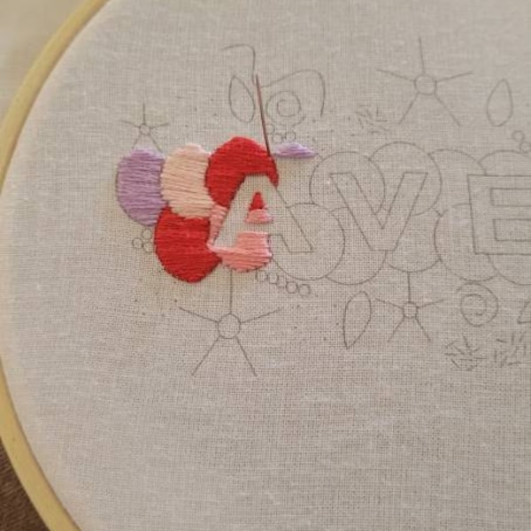Personalised Embroidery Hoop Art Kit - Custom Name, Your Choice of ...