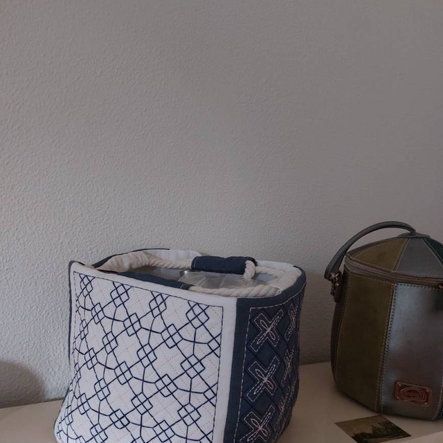Indigoblue Japanese Drawstring Pouch - Maritime Komebukuro