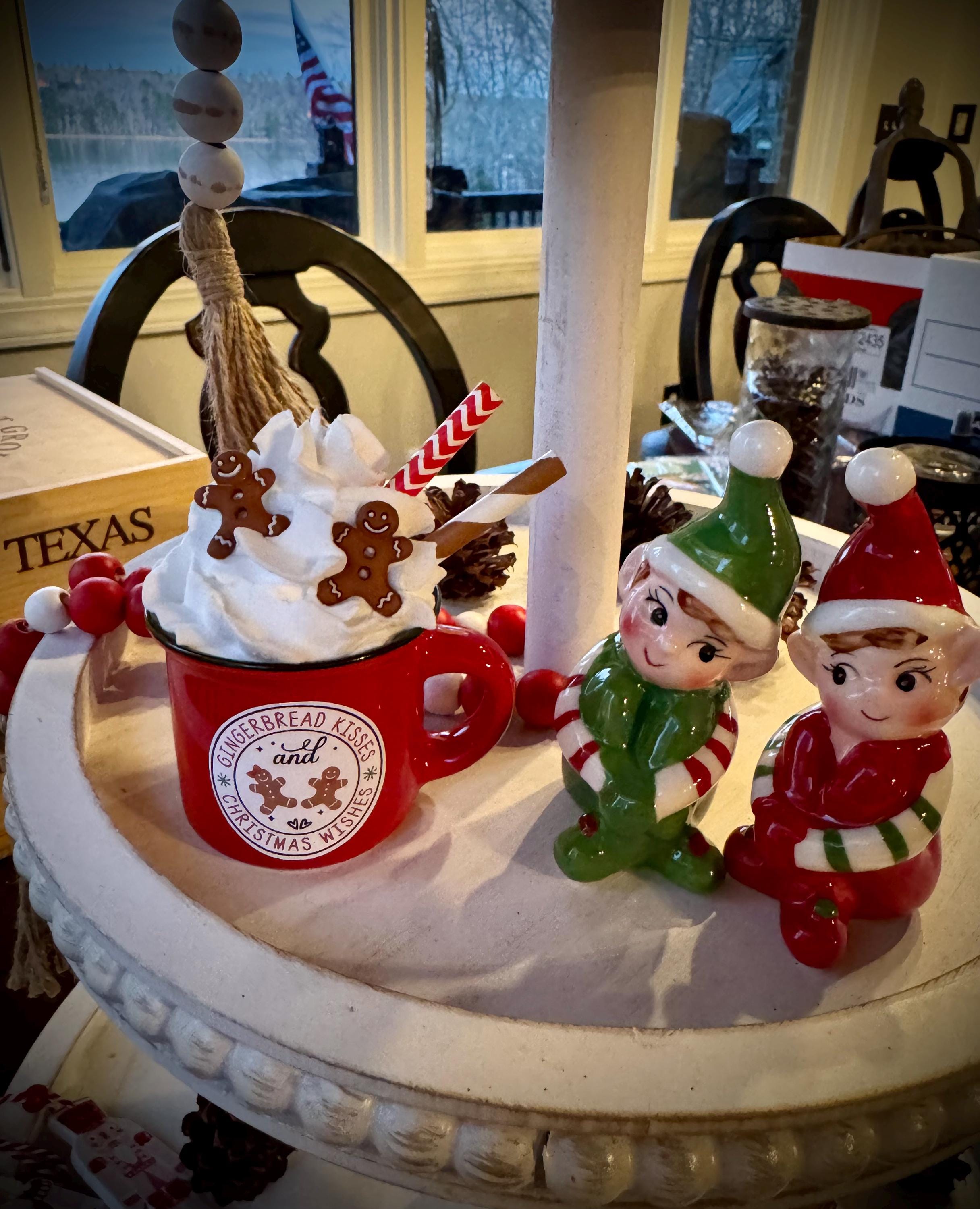 Christmas, mini mug decor, candy cane, Christmas mug, Christmas decor, tiered tray decor, Christmas decor, Christmas gift, mini mug