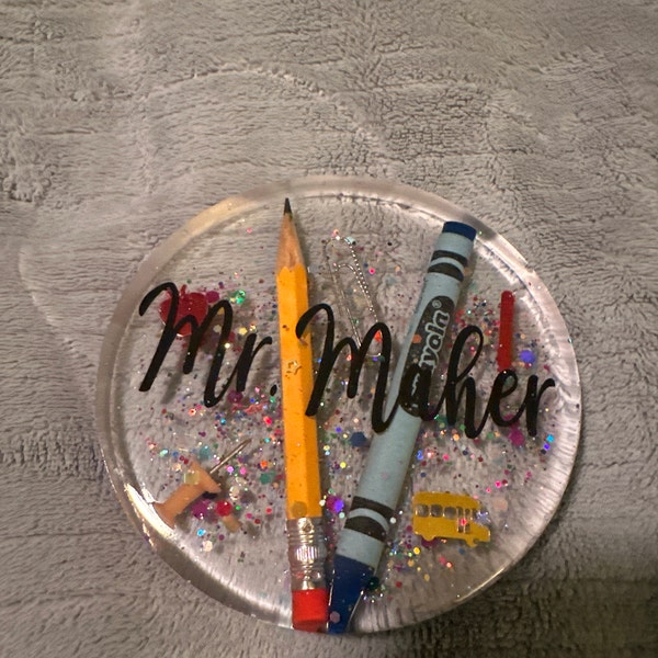Personalized Unique Teacher Coasters or Teacher Paper Weight. Great ...