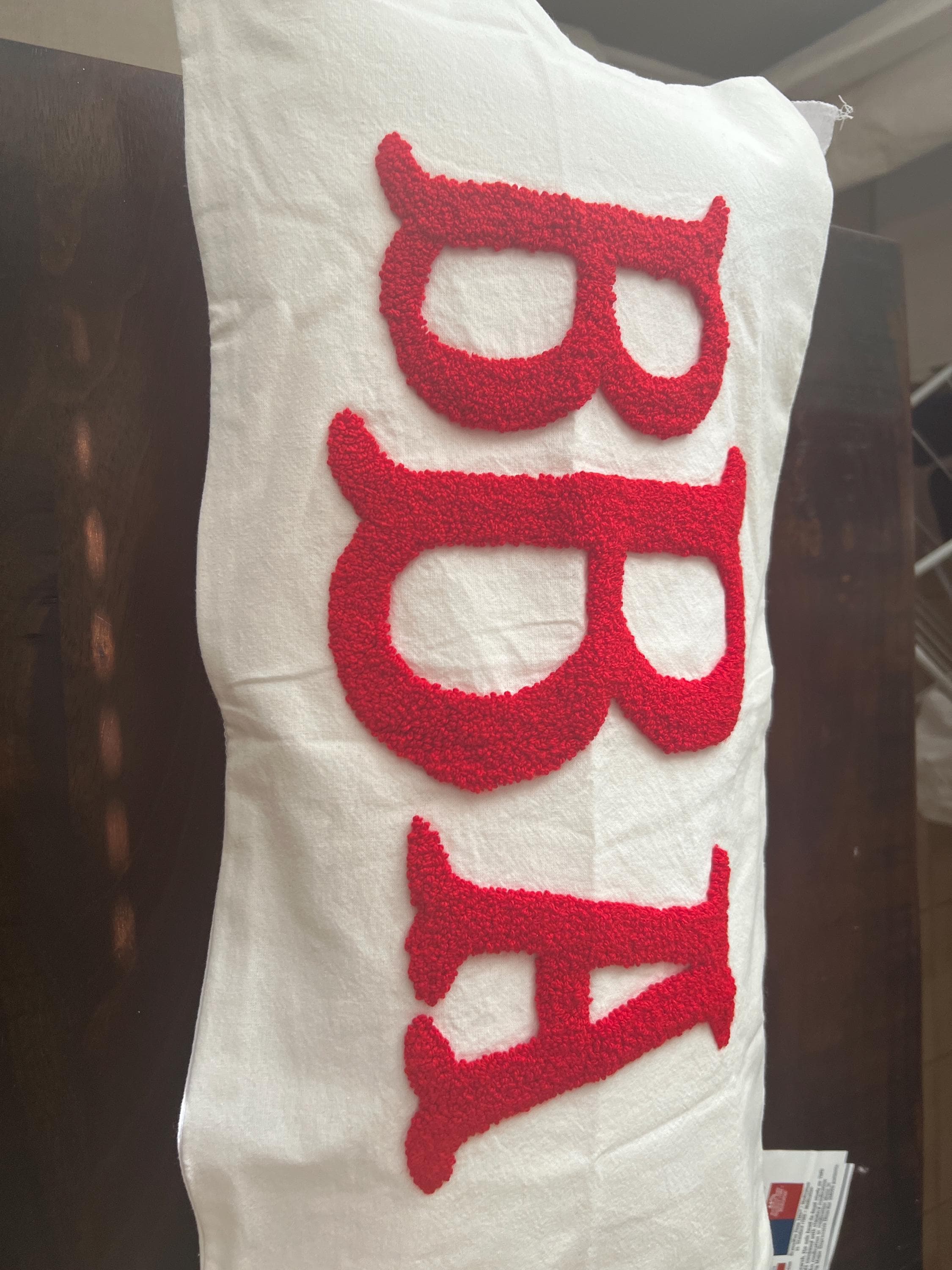 Monogram Pillow Cover with Punch Needle Embroidery, Personalized Wedding Gift for Couple, Custom Monogram Gift, Initial Pillow