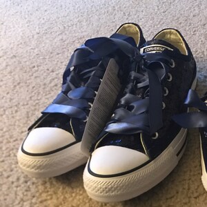 navy blue sequin shoes