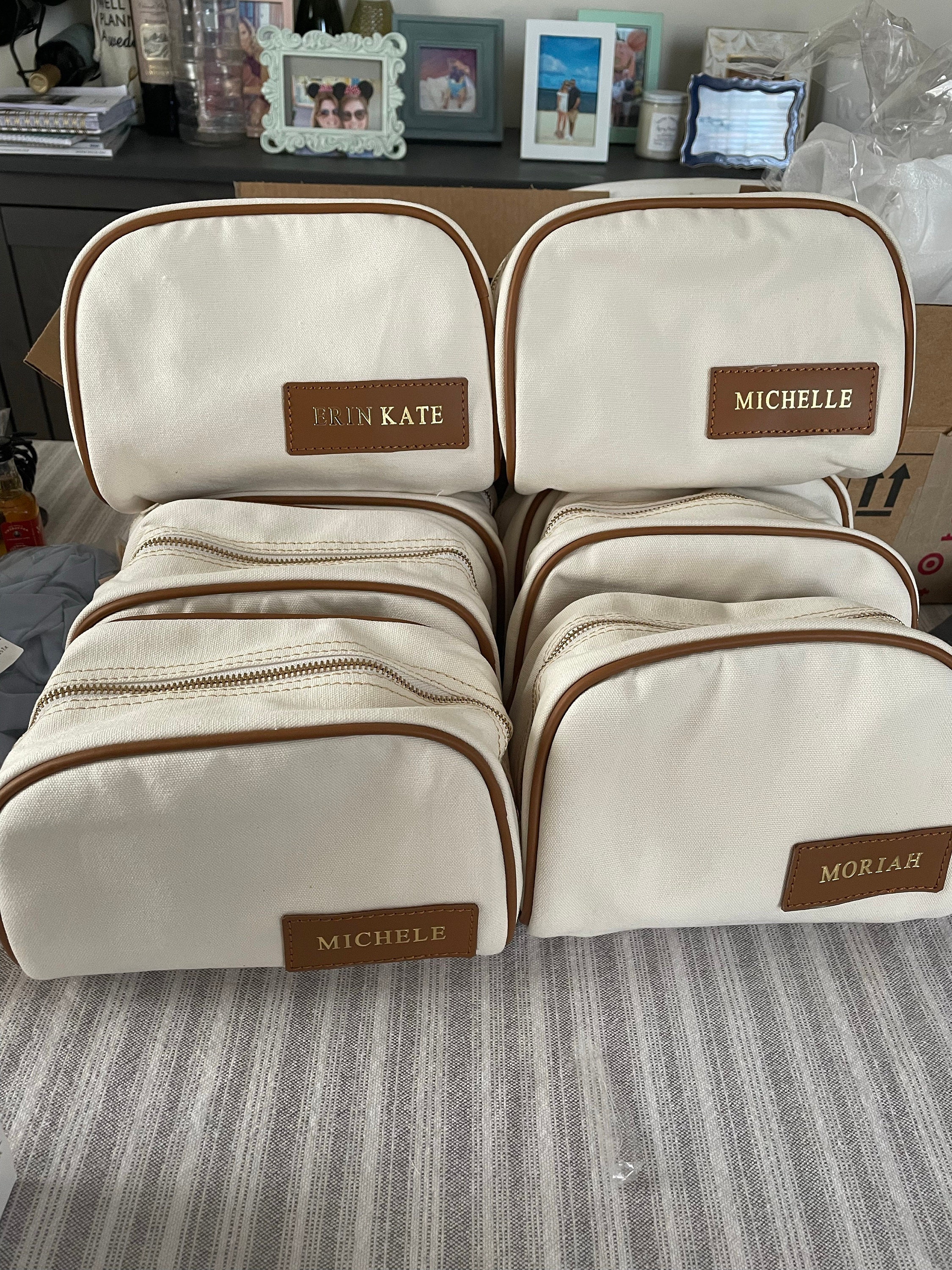 Bridesmaid Proposal Monogrammed Cosmetic Bag Gift for her Personalized Makeup Bag For Bridesmaids Gift Christmas Gift Bridal Gift