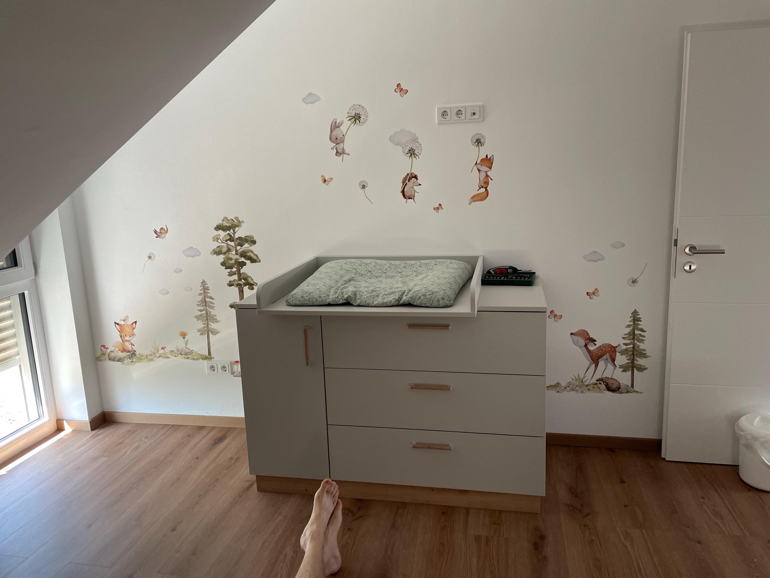 XXL Sticker Set Forest Animals Wall Stickers for Children's Room Dandelion Animals Wall Decal for Baby Room Wall Sticker Decoration Self-Adhesive DK1137