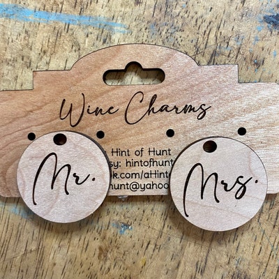 Editable Wine Charm Cards, Wine Ring Holder, Charming Display Card SVG ...
