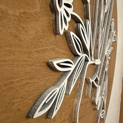 Peace Sign Boho Decor Hippie Wall Decor 70s Decor Retro Decor Floral ...