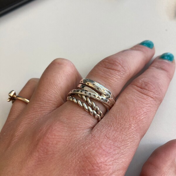 Boho Statement Ring, Sterling Silver Ring for Women, Chunky Ring, Long ...