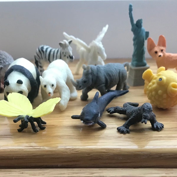 Random Mini Things MINIATURE FIGURINES: Random Assortment Tiny Mini Animals Etc. Micro ...