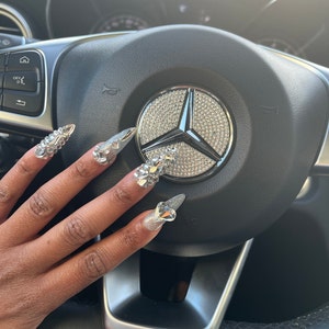 Stunning Swarovski Bling nails,Crystal Detailed Diamonds Press on nail –  uartcrafts