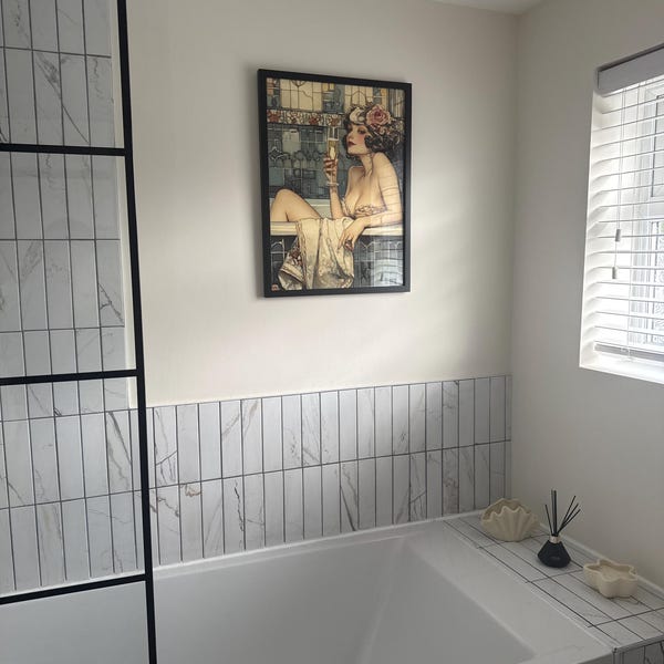 Greek Goddess Art Deco Print of Artemis the Female Moon and