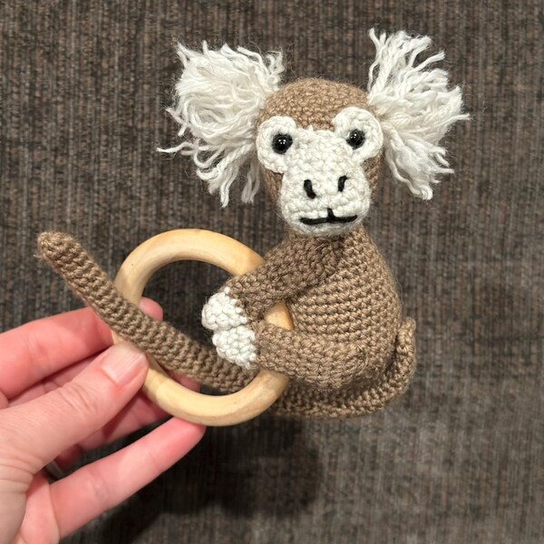 CROCHET PATTERN Monkey Rattle PDF, Monkey Crochet Pattern, Amigurumi ...