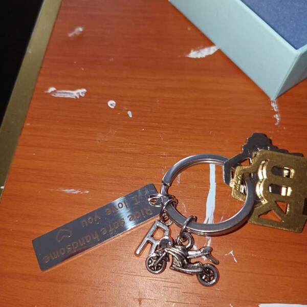 Personalised Vintage Café Racer Motorcycle Keyring - Choose Design - Biker Rider Motorbike Club