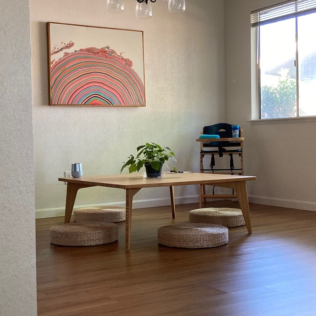 LOW Square Coffee Table Dining Table Desk Japanese Floor Table