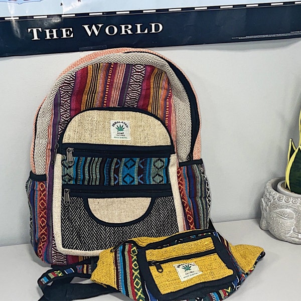 Zaino Per Laptop Himalayan Group Multitasche Pura Canapa Nuovo Con - Foto 10