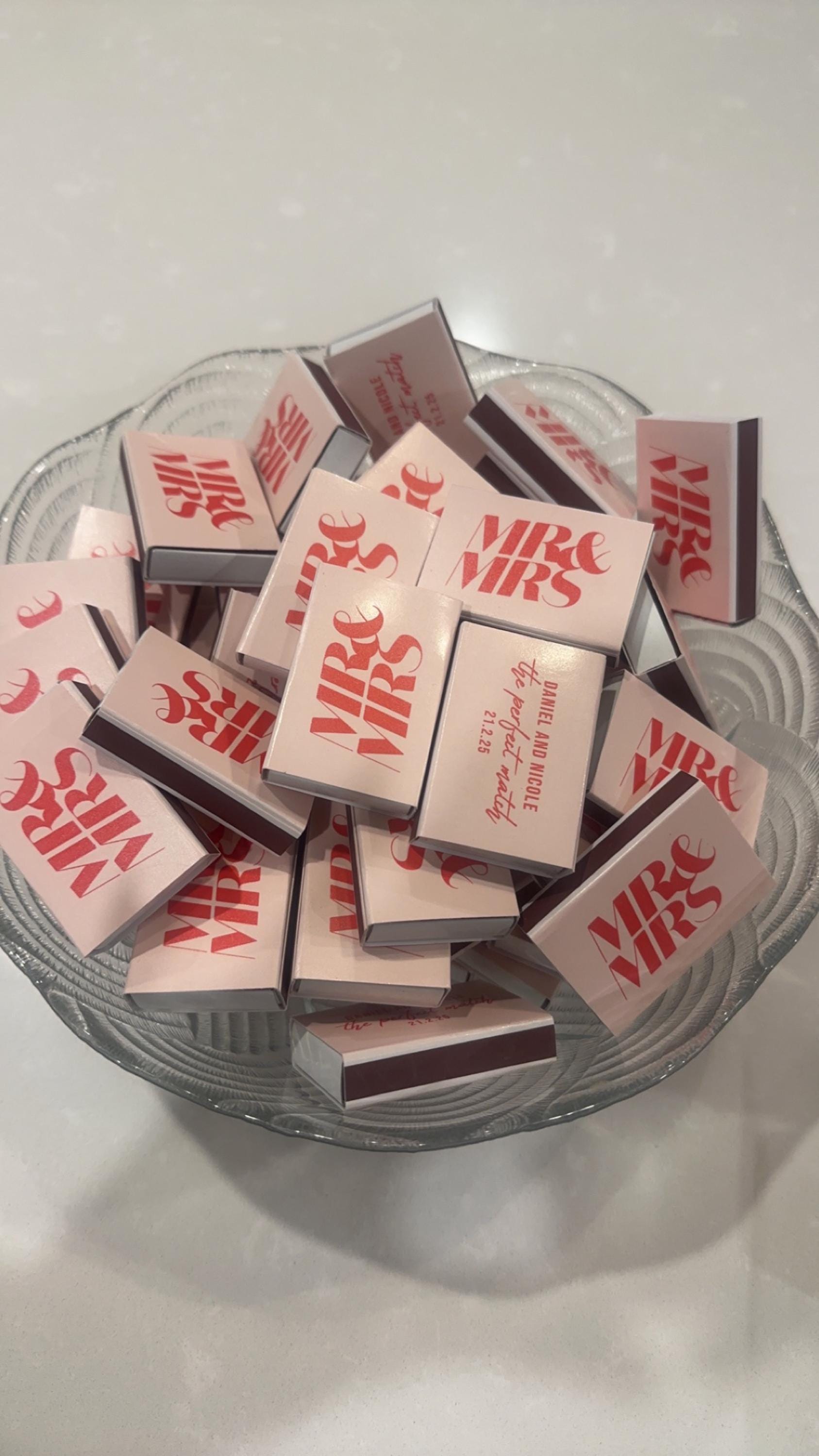 Bulk Custom Vintage Matches - Personalized Matchboxes -  Favor Matchboxes - Vintage Decor - Bridal Shower - Boho wedding - Rustic wedding