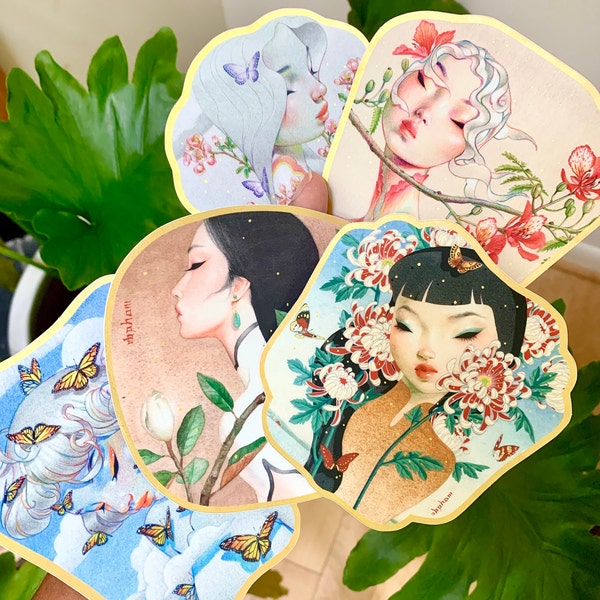 Golden Fan - Sticker Set - Etsy