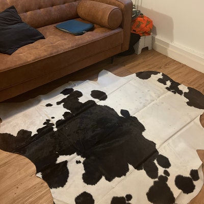 Natural Cowhide Patchwork Rug Handmade Cowhide Carpet Home - Etsy