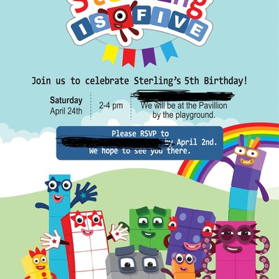 DIGITAL Printable: Personalised Birthday Invitation Set, Invitation ...