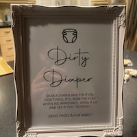 Dirty Diaper Game Minimalist Baby Shower Game Rustic Kraft Baby Shower ...