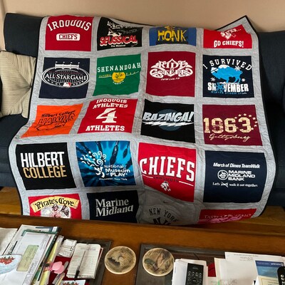 Tshirt Quilt Custom Made With Your T-shirts T-shirt Blanket - Etsy