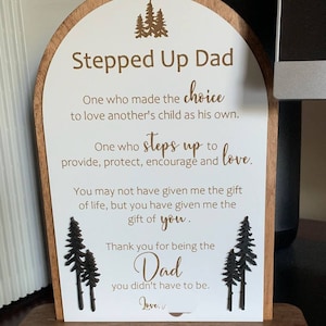 Personalized Stepped Up Mom Acrylic Plaque - Gift Idea For Mother's Day - Thank You For Being The Mother You Didn't Have To Be