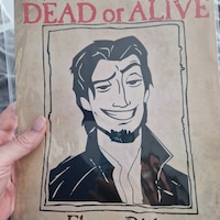 Flynn Rider Wanted Poster Tangled Movie Poster, Tangled Movie Print ...