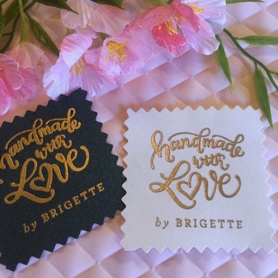 Handmade With Love Rubber Stamp Custom Handmade by - Etsy