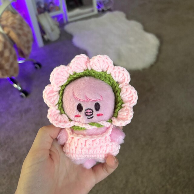 Stray Kids skzoo 服 ハンドメイド かぎ針編み フラワーボンネット 10