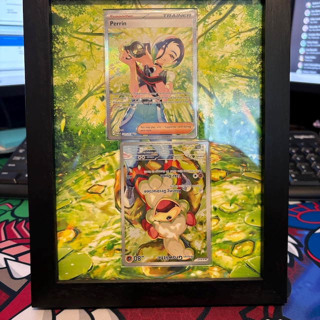 Perrin and Hisuian Growlithe Custom Pokemon Card Frame - Etsy