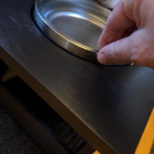 Yeti Mid Century Style Raised Dog Bowl Stand || Elevated Pet Bowl Feeder || Engraving Optional - Fits RTIC & Hydrapeak