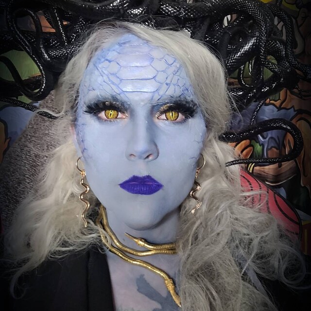 Snake Scales/reptile Forehead, Cheeks and Chin Prosthetic