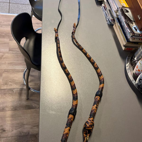 KANGAROO LEATHER WHIP Genuine Kangaroo Hide Leather Bullwhip 4 to 12