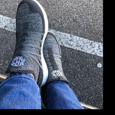 monogrammed tennis shoes