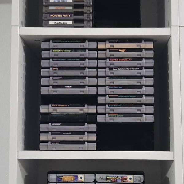 2 Rows - Rack Display for Super Nintendo Entertainment System SNES NTSC ...