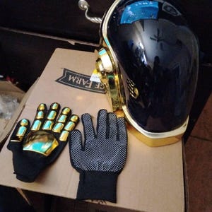 フルフェイスヘルメット VoiD Lサイズ&バイク手袋 ダフト・パンク キット ヘルメット コスプレ ガイ・マニュエル