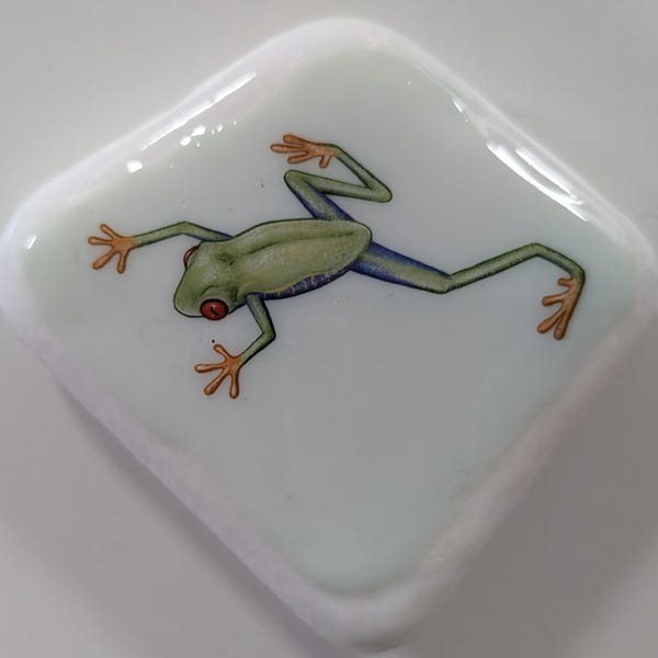 Red-eyed Tree Frog Clear Vinyl Sticker | 3 X 1.68 Inches | Transparent ...