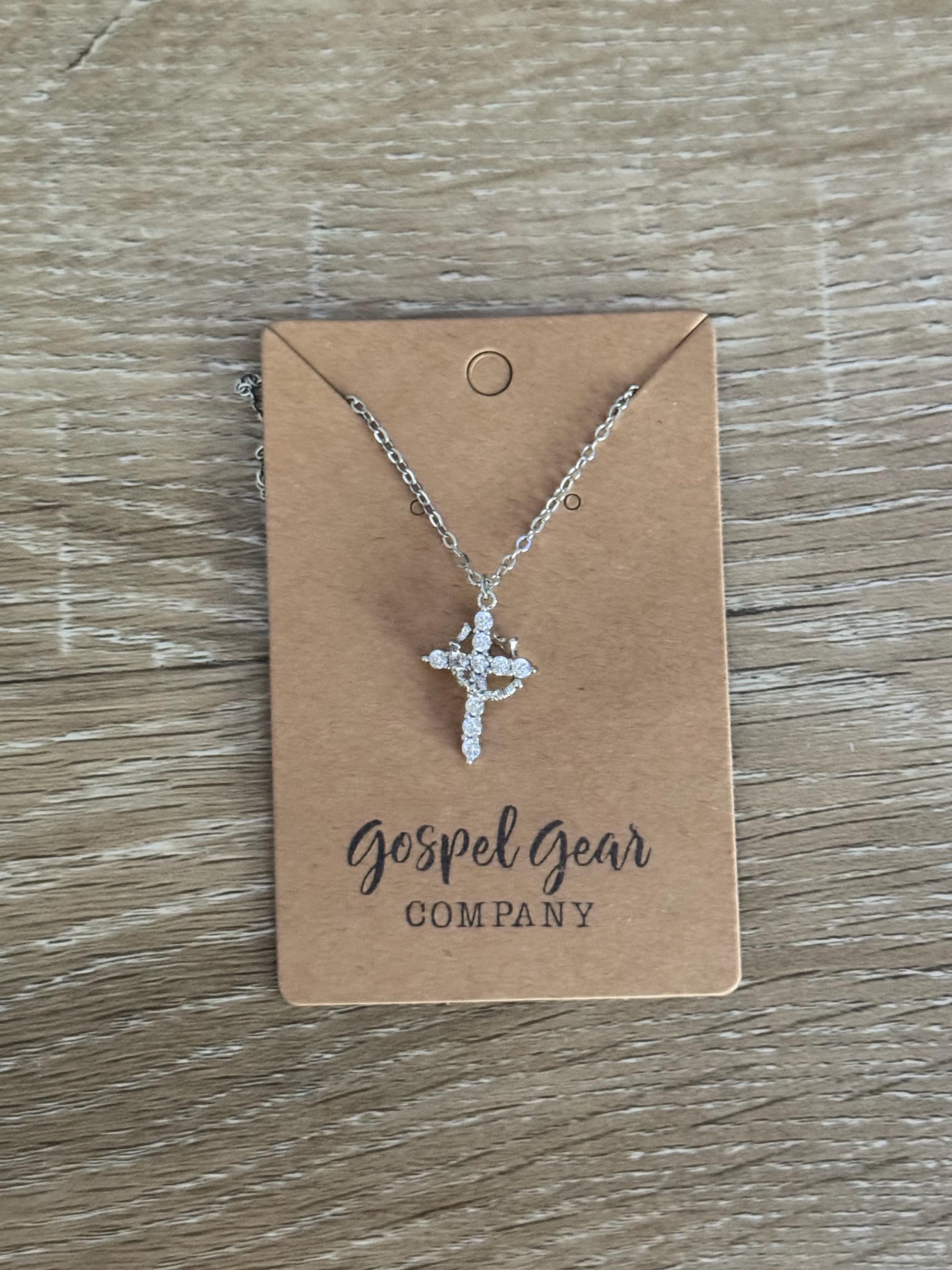 Christian Necklace - Cross Crown Necklace - Christian Jewelry - Christian Gift - Christian Apparel - Necklace - Cross Necklace - Jesus
