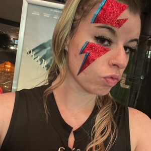 Amscan Red Glitter Self-Adhesive Body Jewelry Stars - 3-Pack Of Sparkly Temporary Face/Body Gems