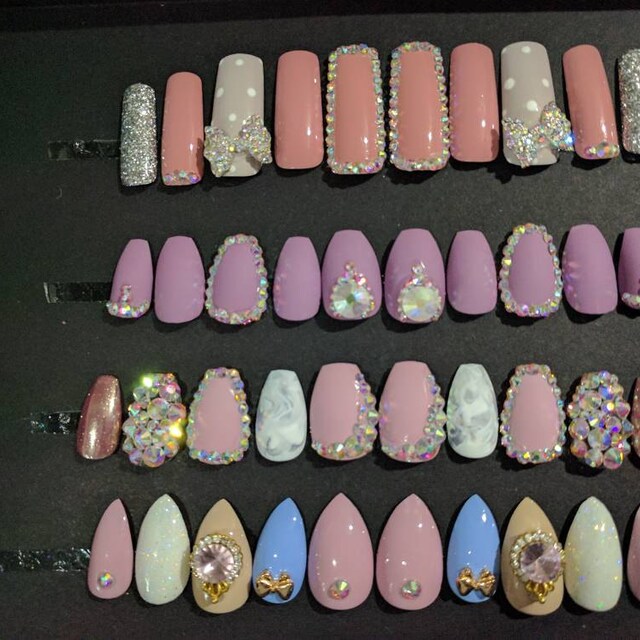 NAILED IT Hand Painted False Nails The Luxe Life Collection Etsy