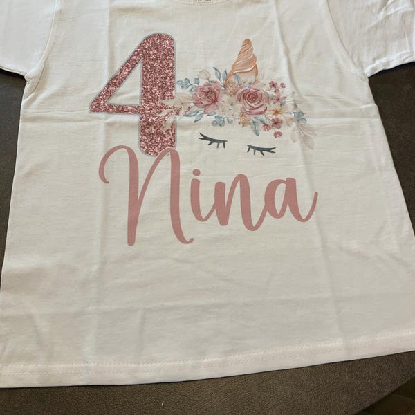 Personalised Unicorn Colouring T-shirt ANY NAME Washable Colour Me Fun ...
