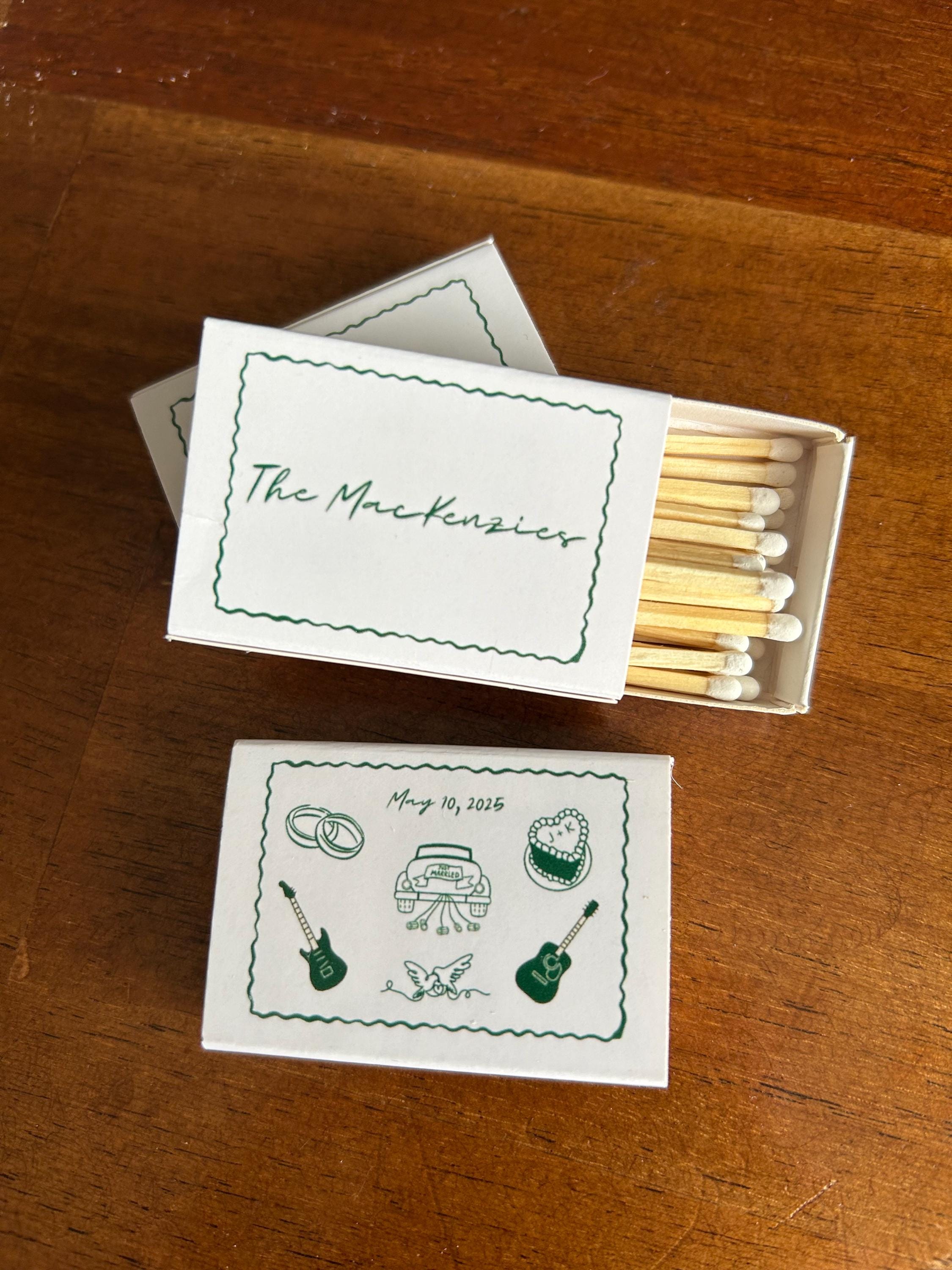 Custom matchboxes / Custom matchbook art  / Sketch / Custom matches / Custom match boxes / Bulk wedding favors / Wedding souvenirs