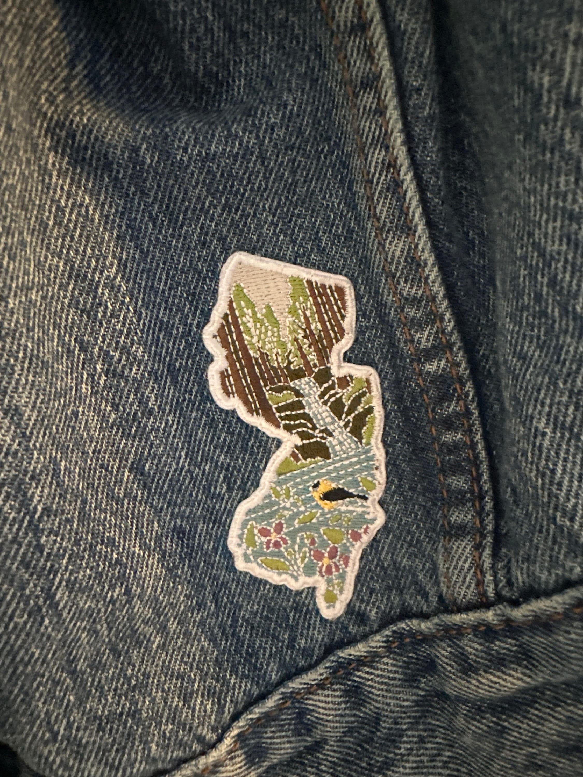 New Jersey Iron-On Patch | 3&quot; Patch | Embroidered Sew-on or Iron-on Applique