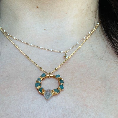 Fire Opal Ring, Herkimer Diamond, Raw Stone Jewelry, Statement Jewelry ...